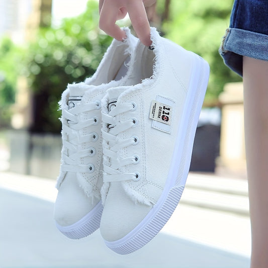 Casual Round Toe Solid Color Canvas Shoes