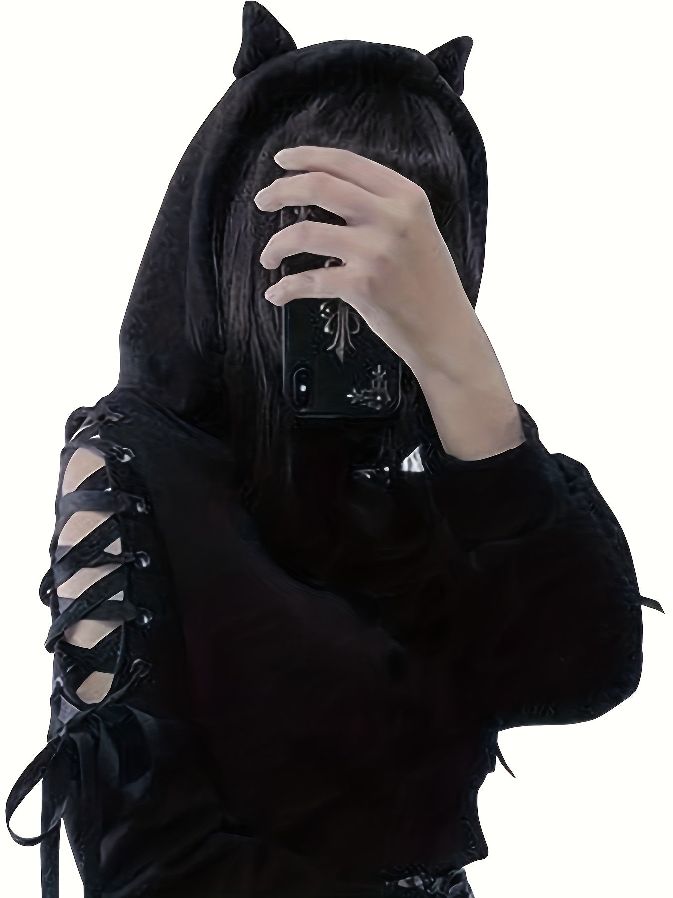 Black Hoodie with Cat Ears