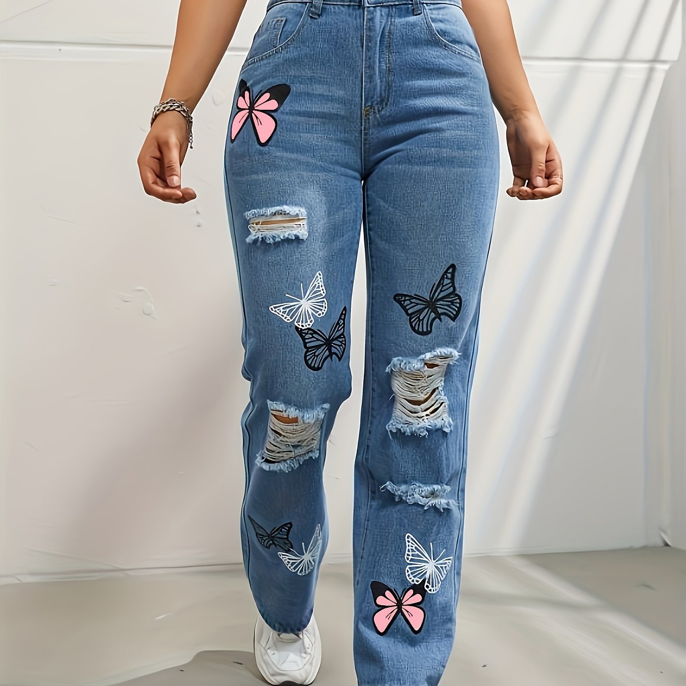 Denim loose fit jeans