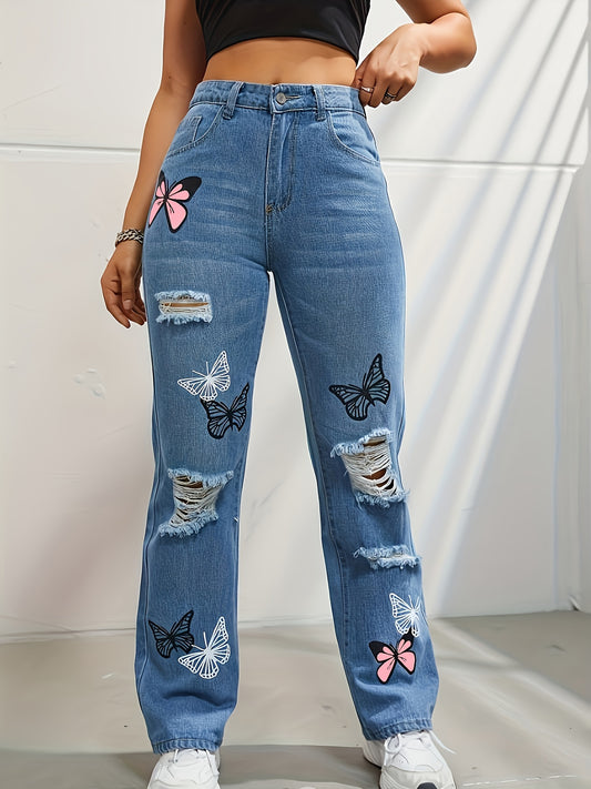 Denim loose fit jeans