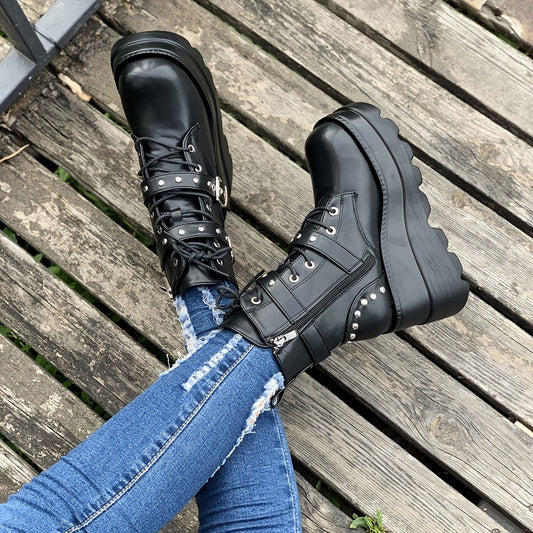 Chunky Heel Ankle Boots