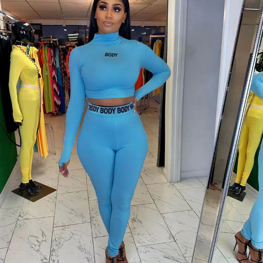 Sexy Solid Color Tight Long-sleeved Suit