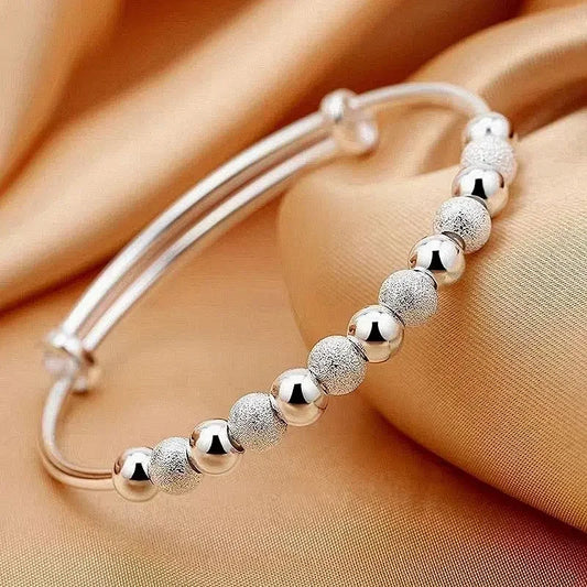 Silver Colour Luxury Beads Bracelets
