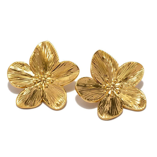 2Pcs  Butterfly Stud Earring, Charm 18K Gold Plated High Quality Statement Waterproof Jewelry Gift