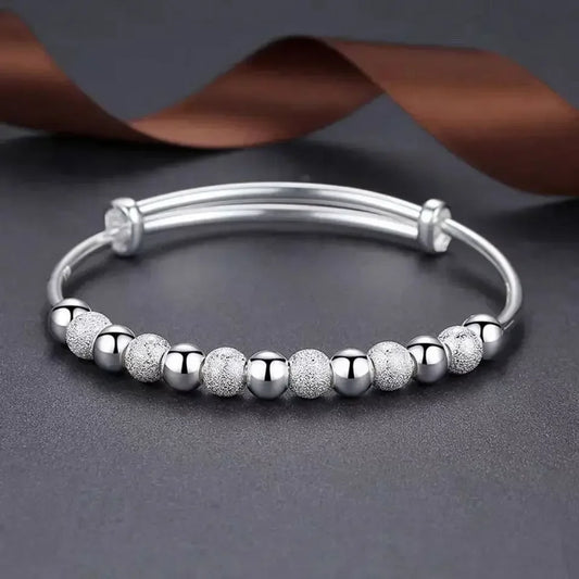 Silver Colour Luxury Beads Bracelets