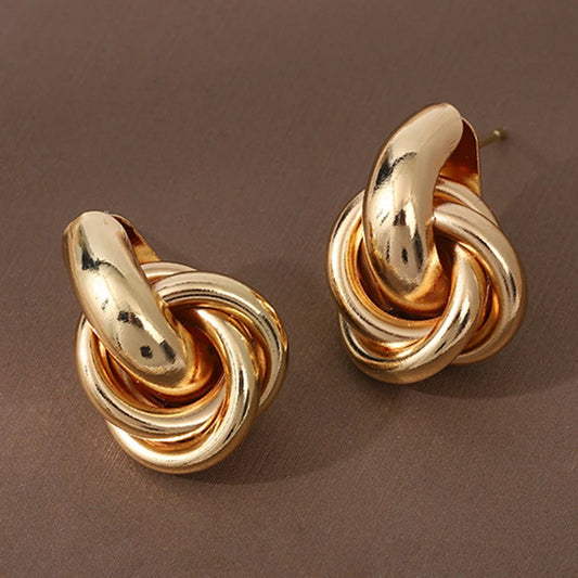 Round Double Ring Earrings