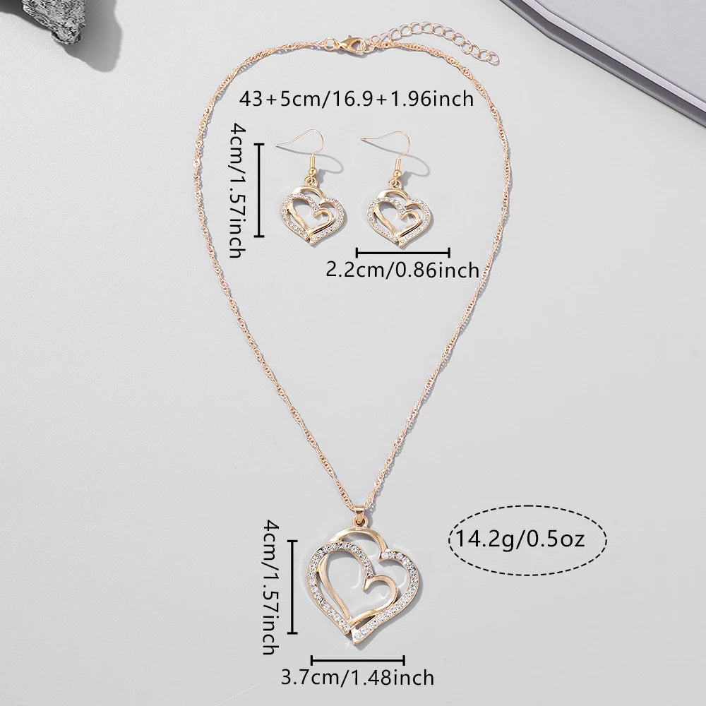 1 Pair Of Earrings + 1 Necklace
