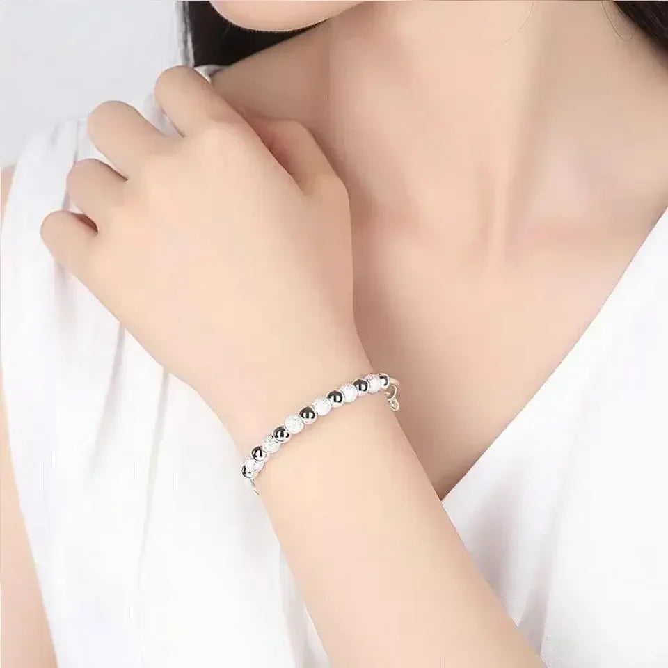Silver Colour Luxury Beads Bracelets