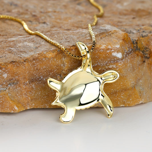 Ocean Turtle Design Pendant Necklace