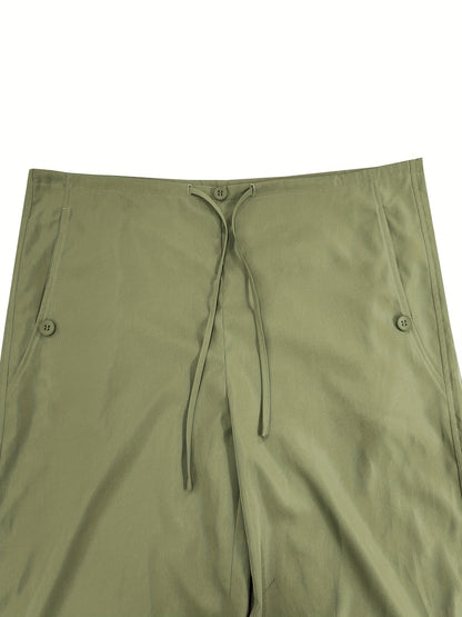 Versatile Y2K Polyester Cargo Pants