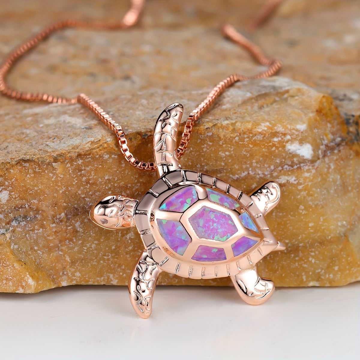 Ocean Turtle Design Pendant Necklace