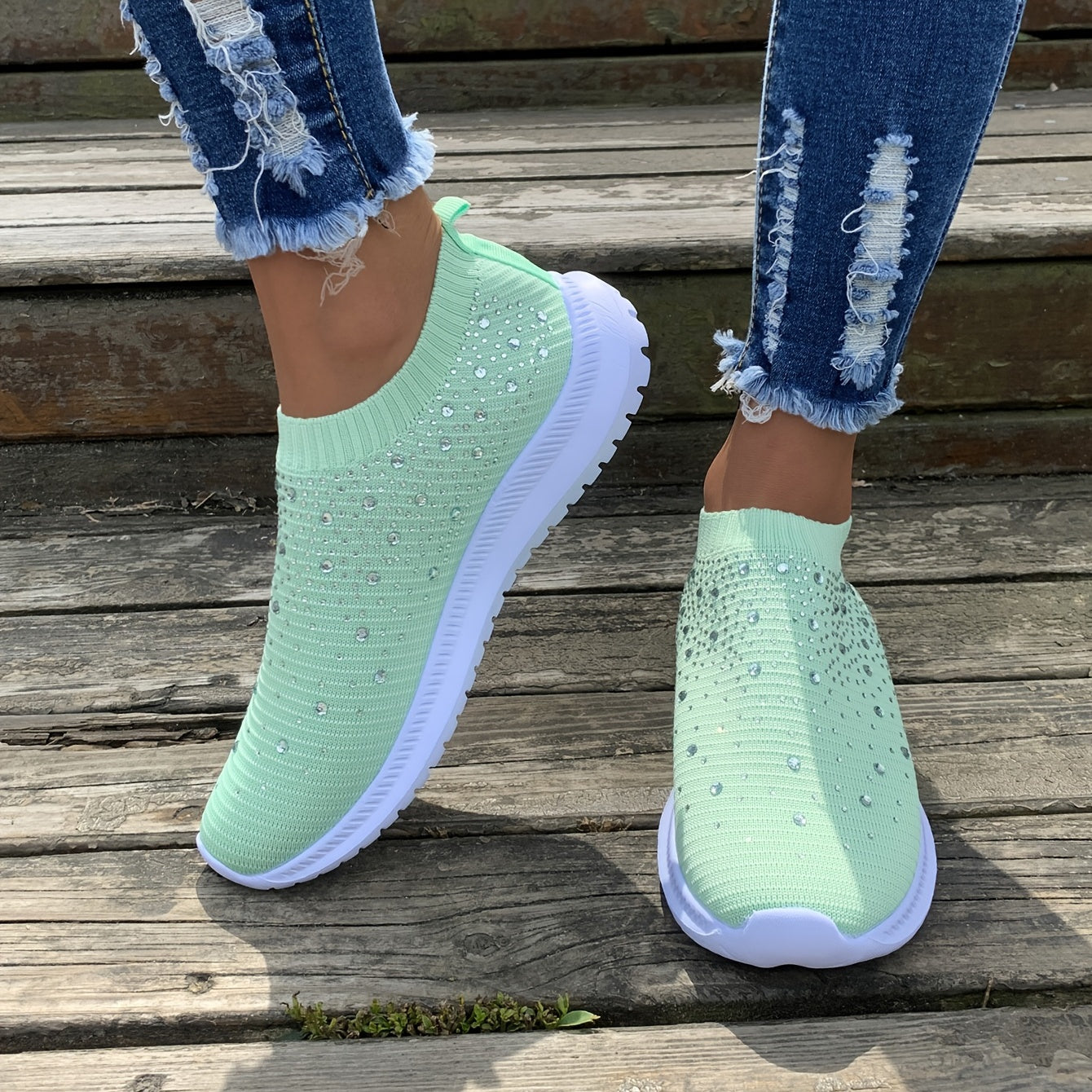 Lightweight Breathable Mesh Platform Sneakers