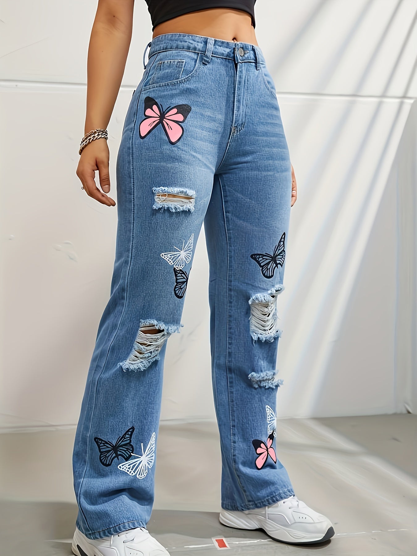 Denim loose fit jeans