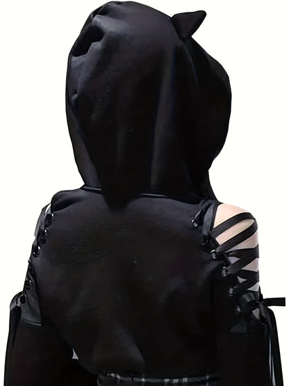 Black Hoodie with Cat Ears