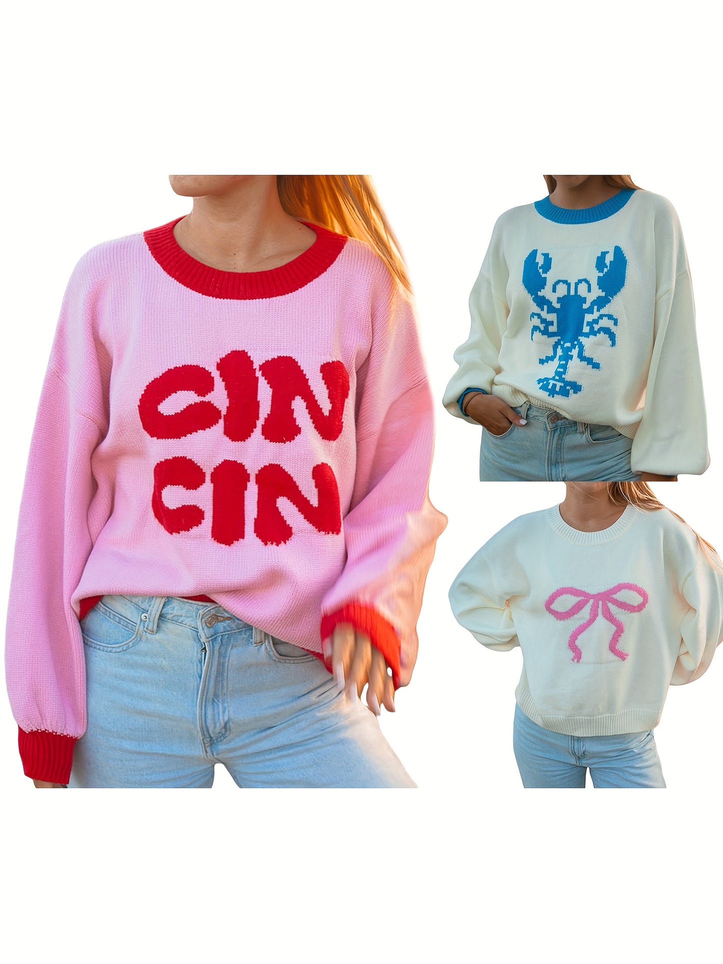 Women Loose Knit Sweater