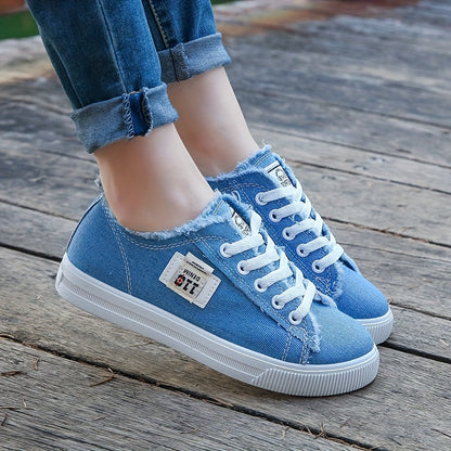 Casual Round Toe Solid Color Canvas Shoes