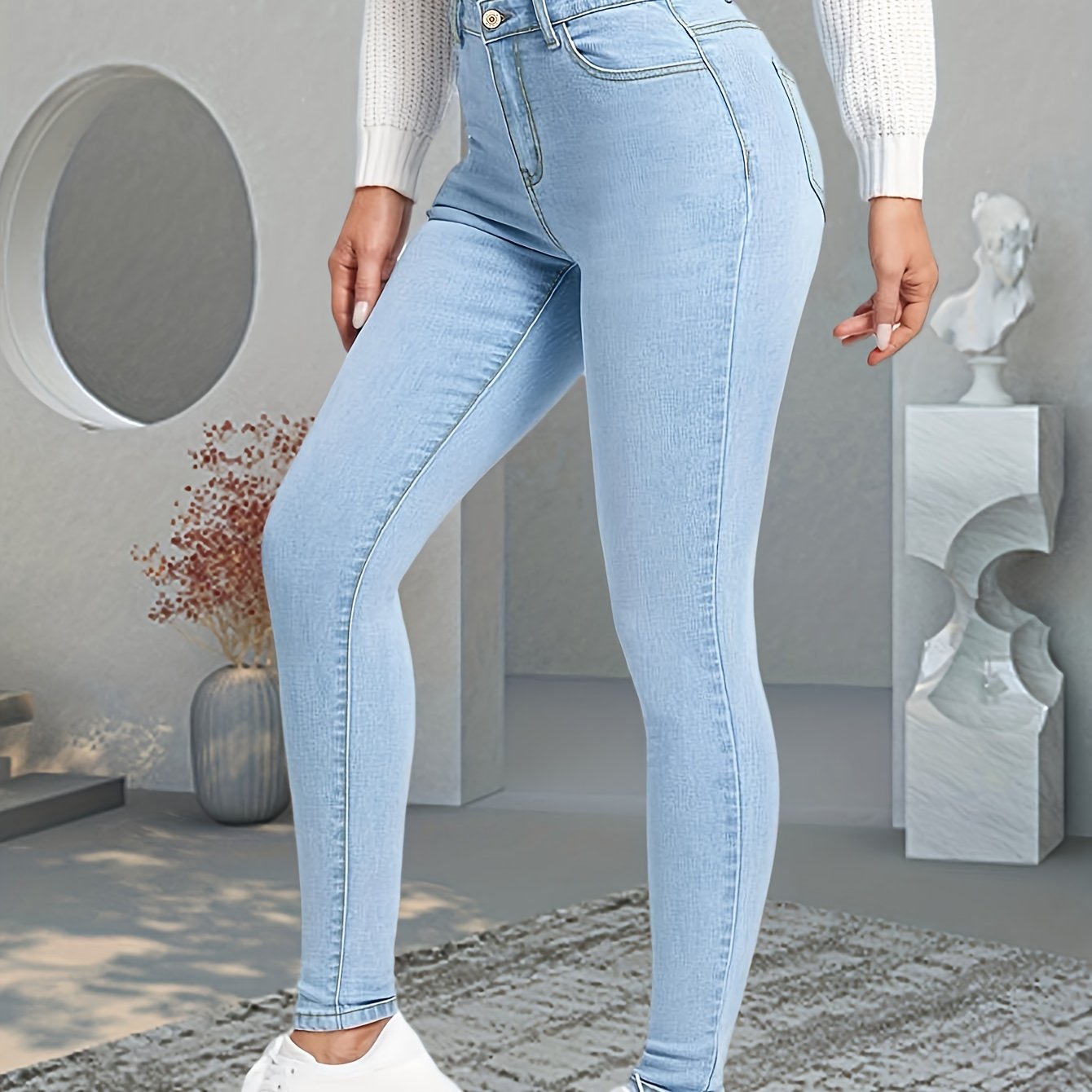 Blue Slim Fit Skinny Jeans