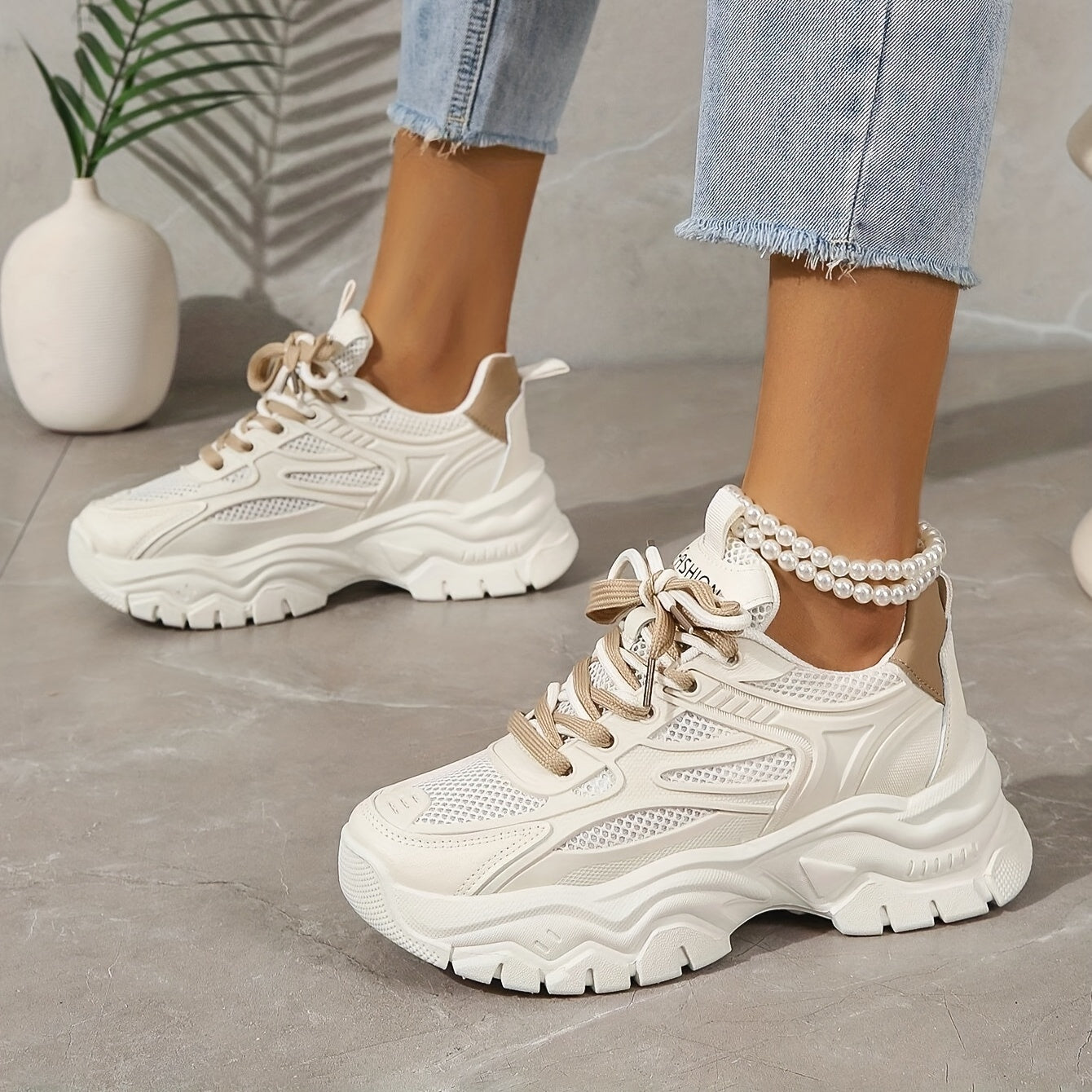 Platform Mesh Sports Shoes