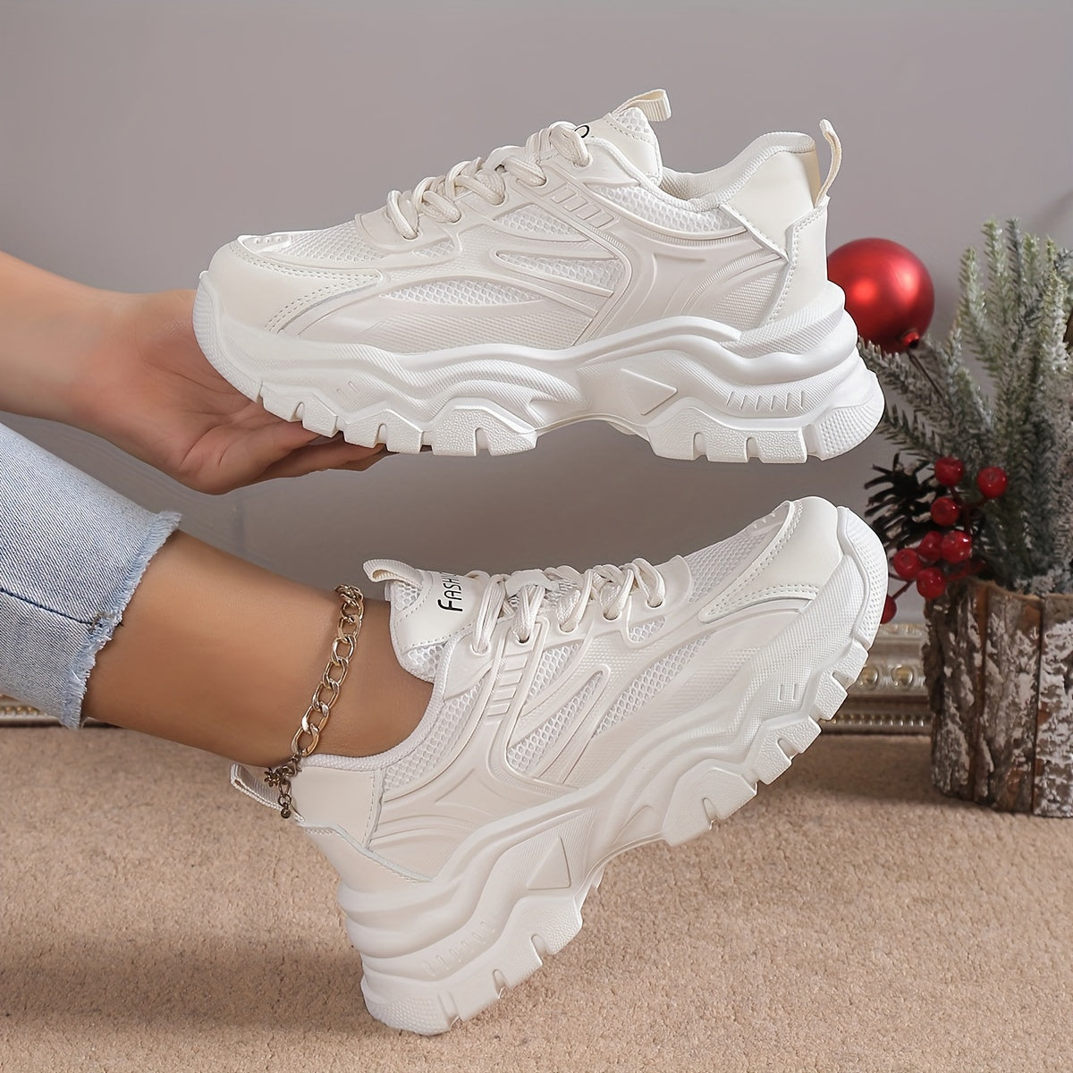 Platform Mesh Sports Shoes