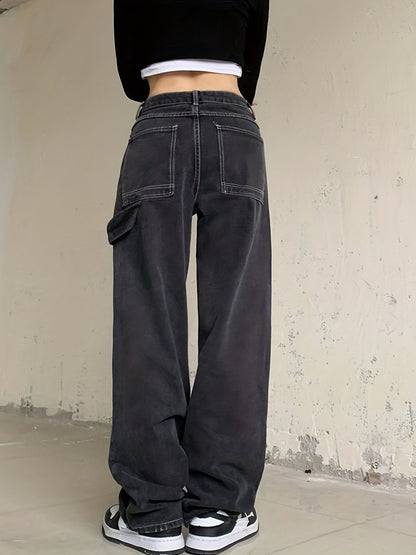 Skeleton Print Boyfriend Jeans