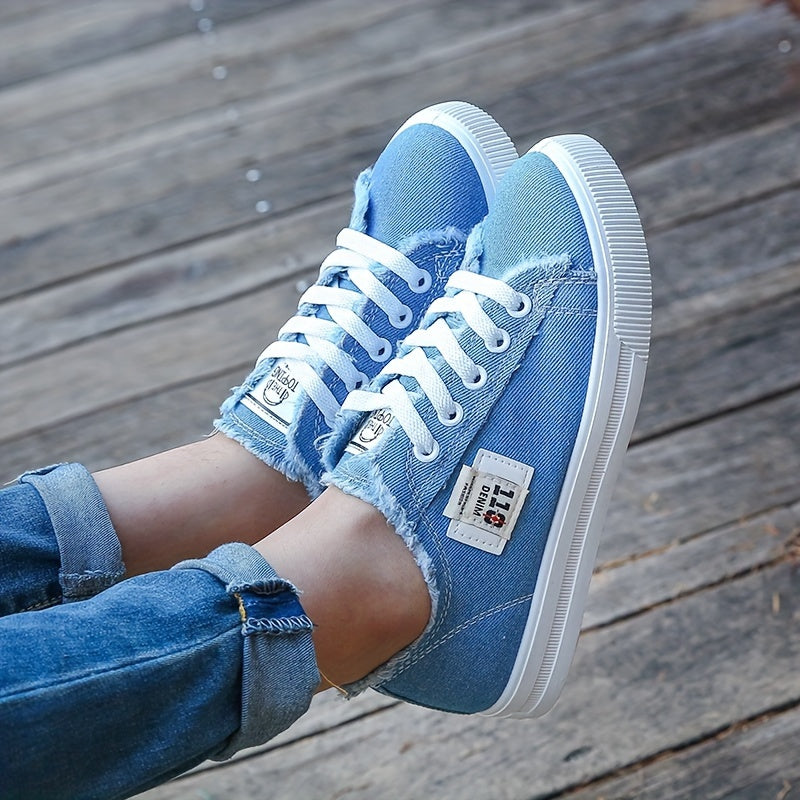 Casual Round Toe Solid Color Canvas Shoes