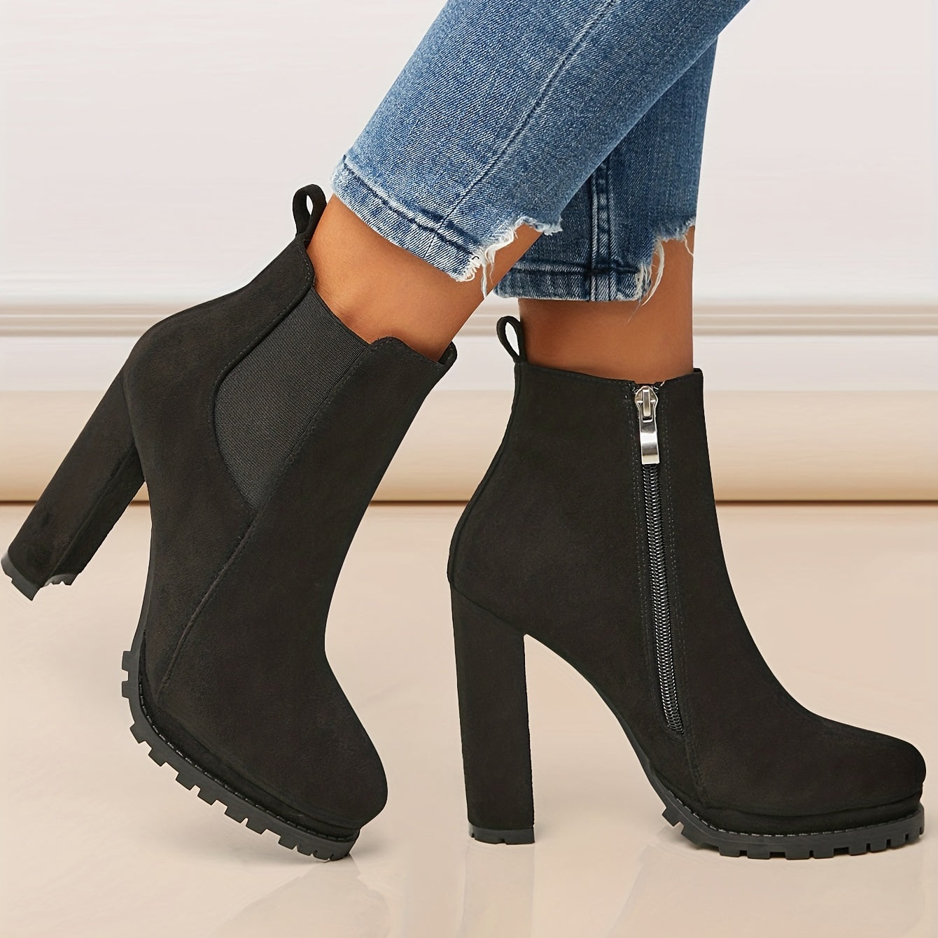 Stylish Pointed Toe Ankle Boots