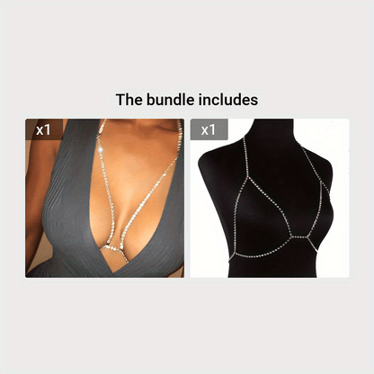 Rhinestone Body Chain Necklace