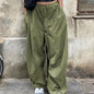 Versatile Y2K Polyester Cargo Pants