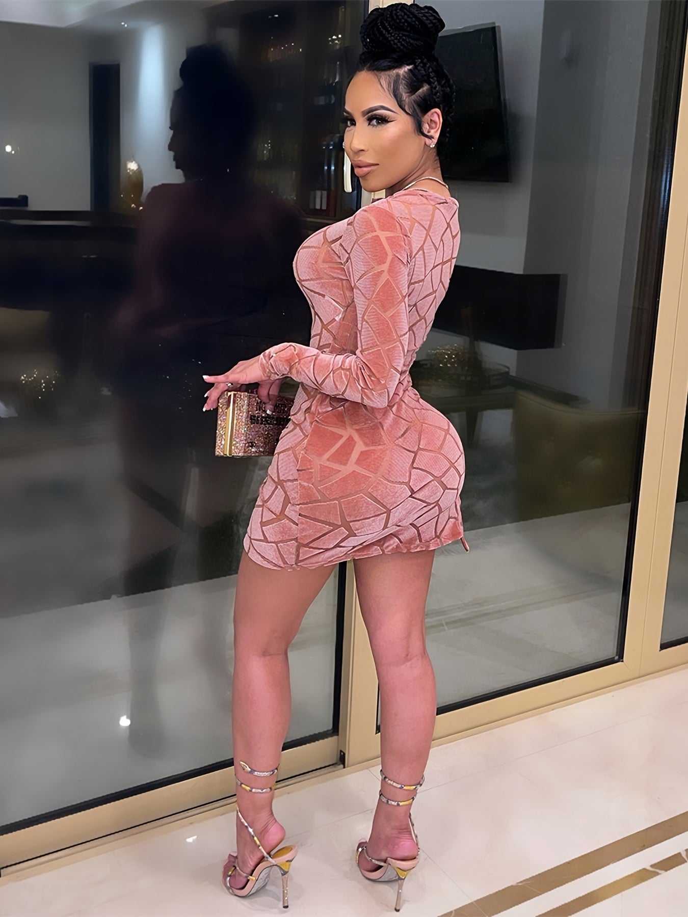 Plus Size Velvet Bodycon Dress