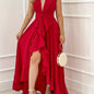 Elegant Deep V-Neck Sleeveless Maxi Dress
