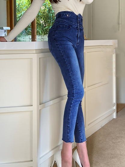 High Waist Tummy Control Denim Pants