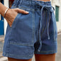 Womens Comfortable Blue Denim Shorts