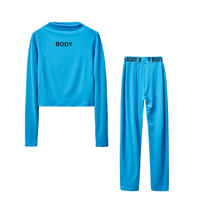 Sexy Solid Color Tight Long-sleeved Suit