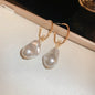Pearl Earrings Heart Round Stud Earrings