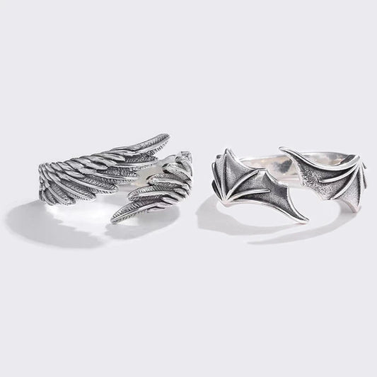 2pc Vintage Angel Bat Wing