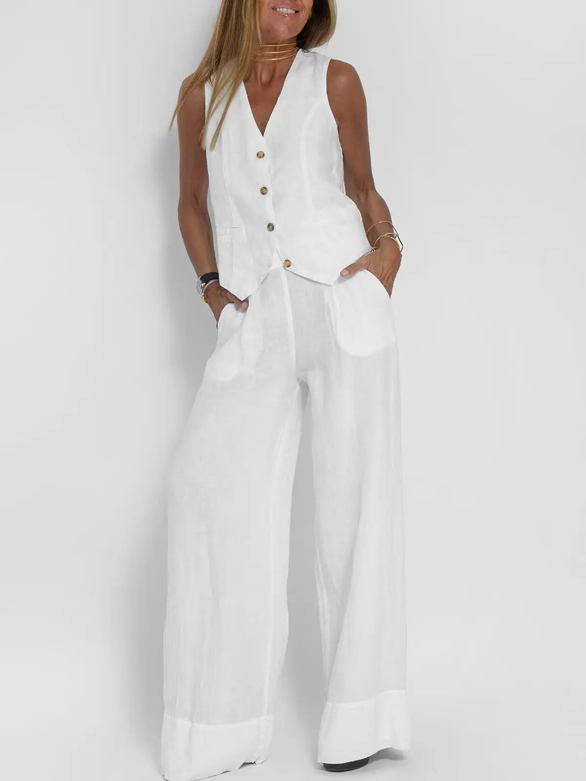 stylish Vest Pants Casual Suit