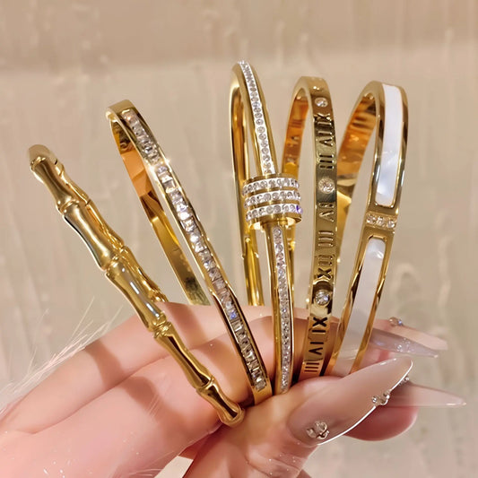 Gold Plated Bracelet, Classic and Simple Style