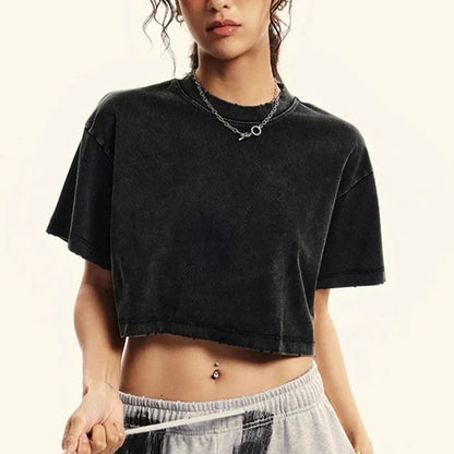 Solid Slim Washed T-Shirt