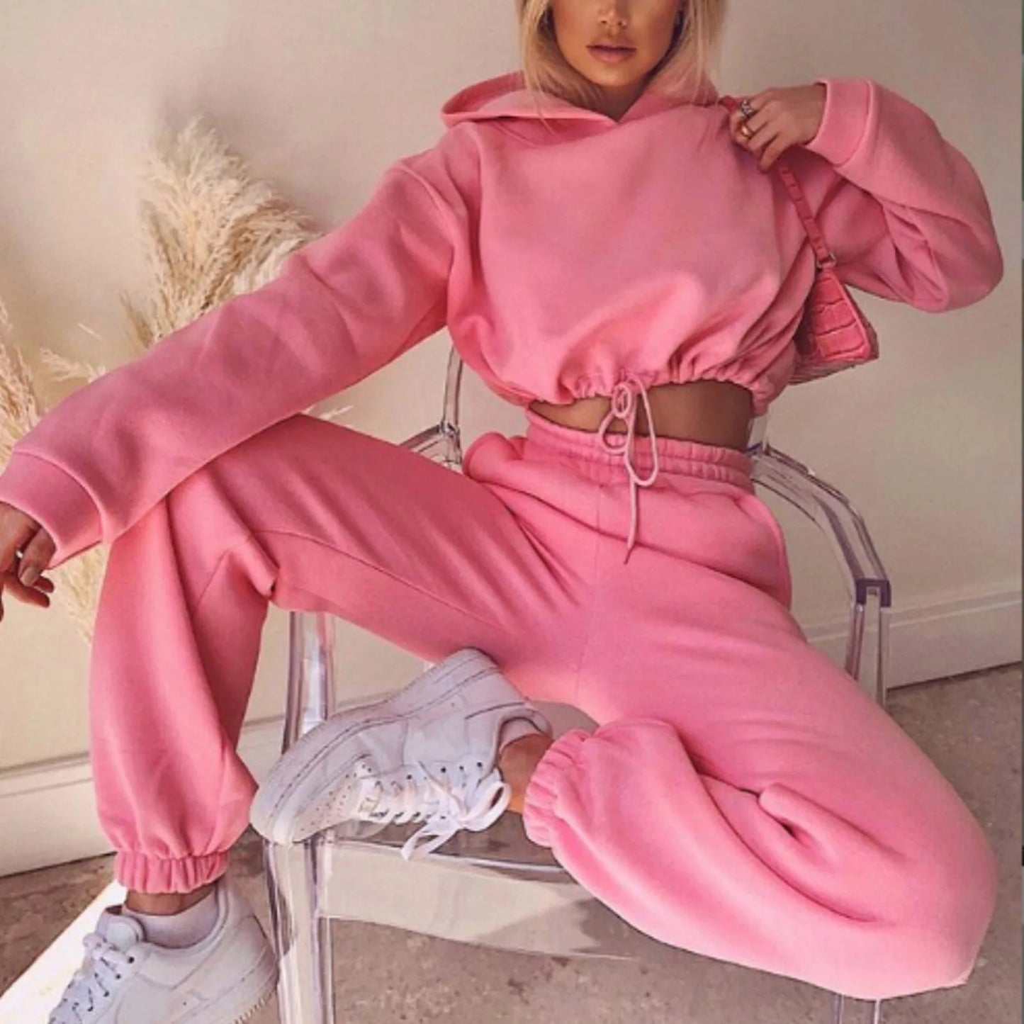 Casual Suit Waist Two-piece Set