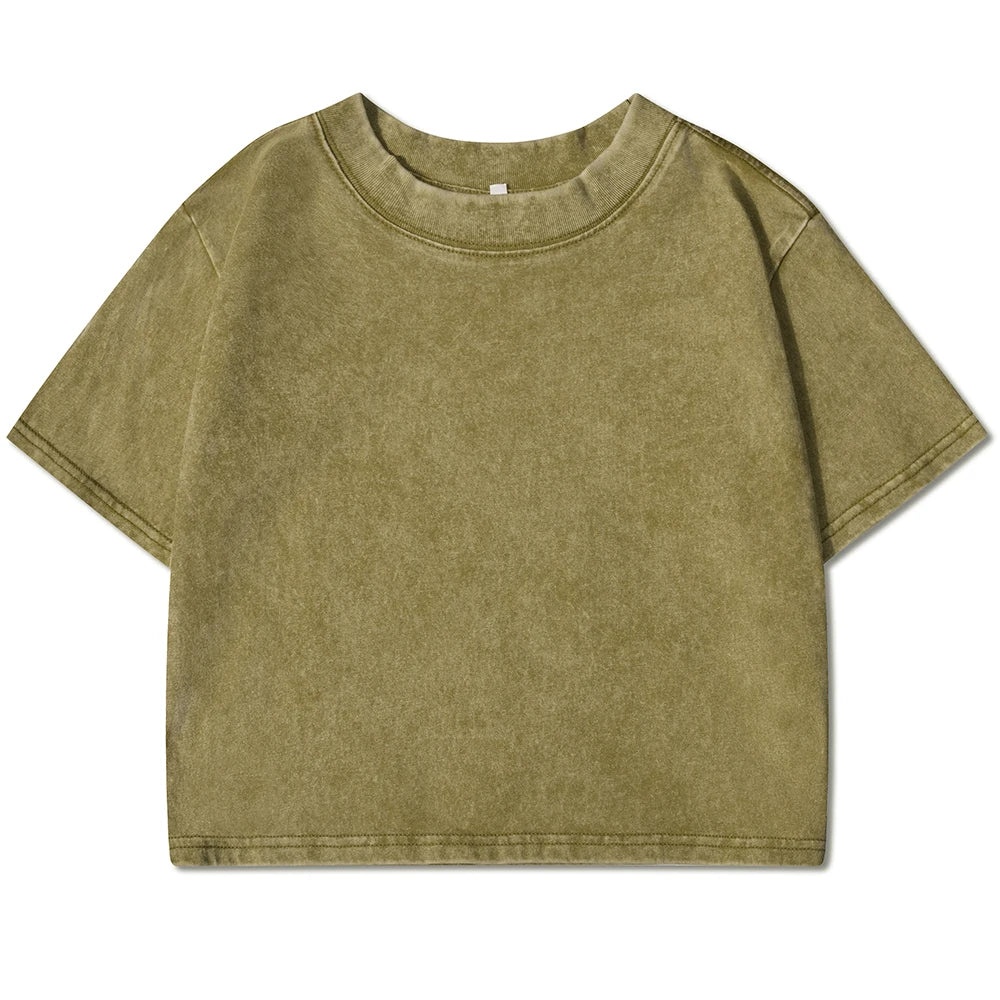 Solid Slim Washed T-Shirt