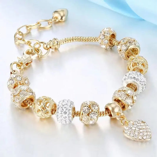 Multi Element Beaded Love  Bracelet