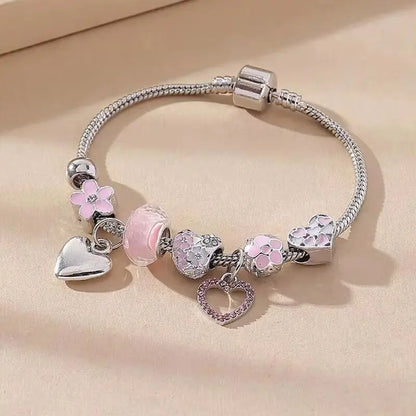Multi Element Beaded Love  Bracelet