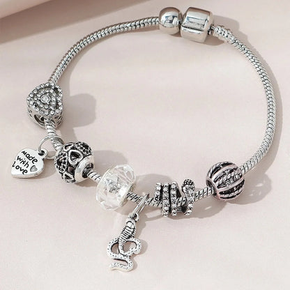 Multi Element Beaded Love  Bracelet