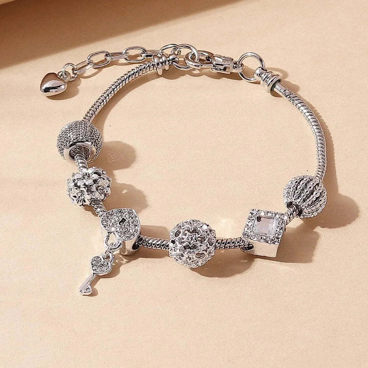 Multi Element Beaded Love  Bracelet