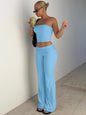 Strapless Top Flared Pants