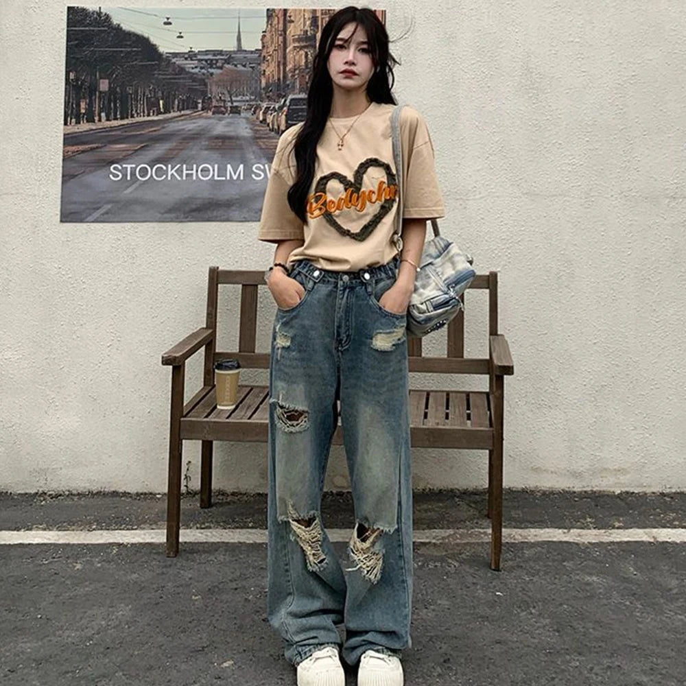 High Waist Jeans Wide Leg