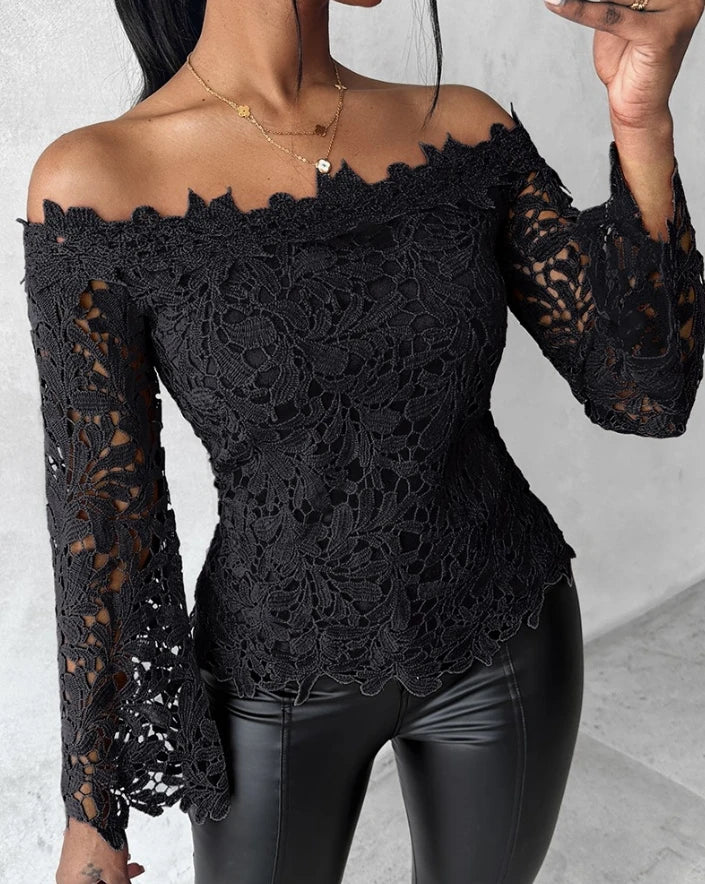 Elegant Blouse Top Off the Shoulder Top