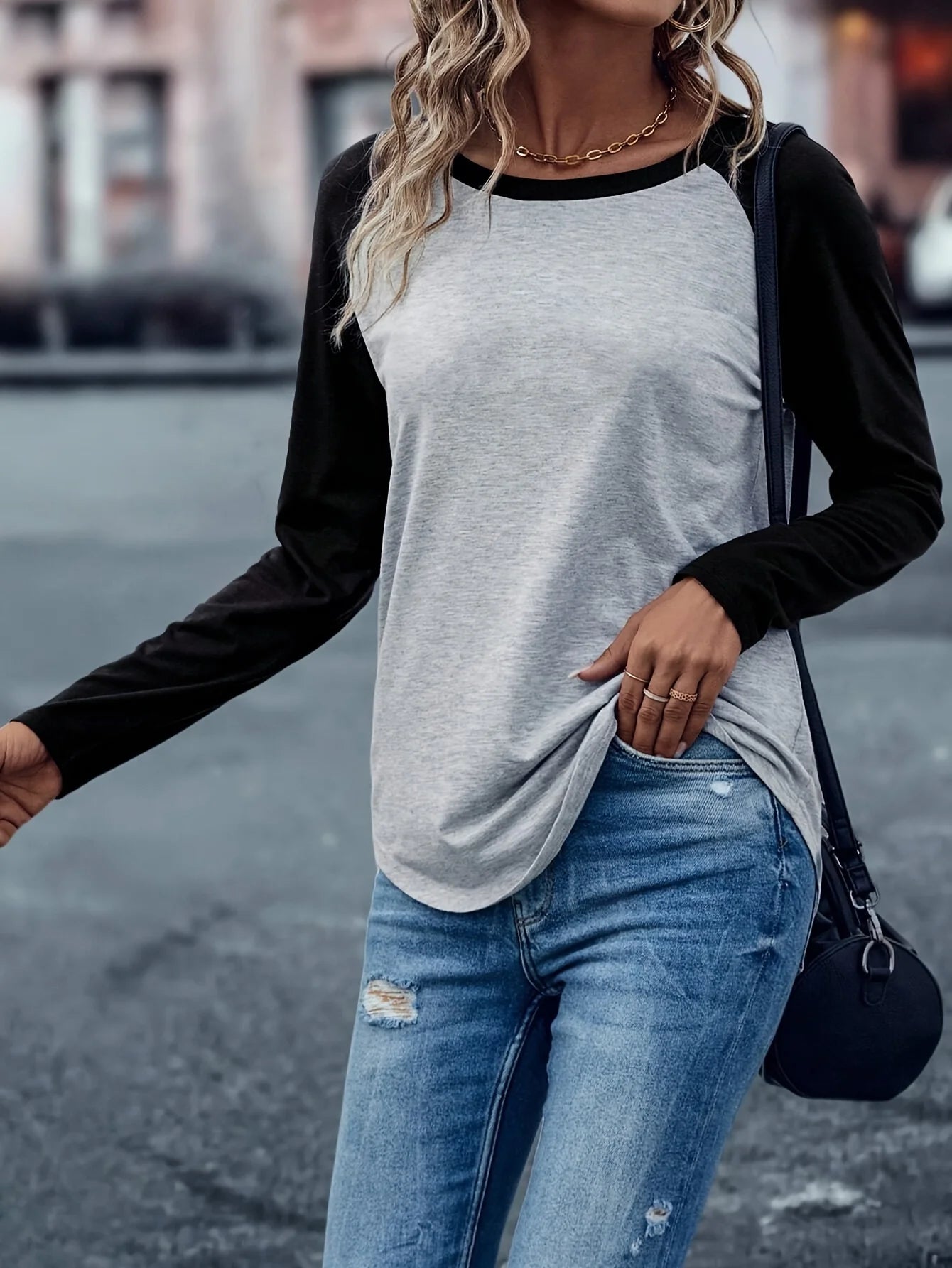 O-Neck Long Sleeve Thick T-shirt