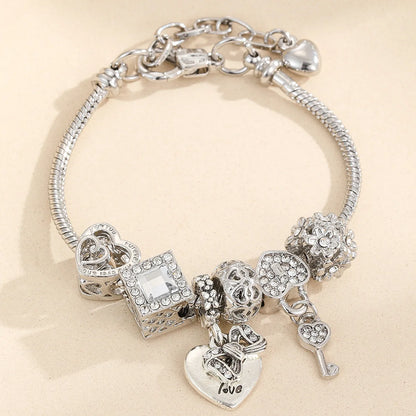 Multi Element Beaded Love  Bracelet