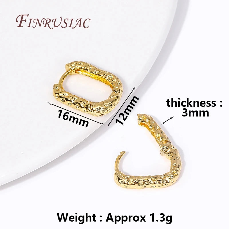 18K Real Gold Plated Earrings
